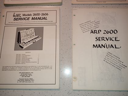 Arp-Arp Various Service Manuals